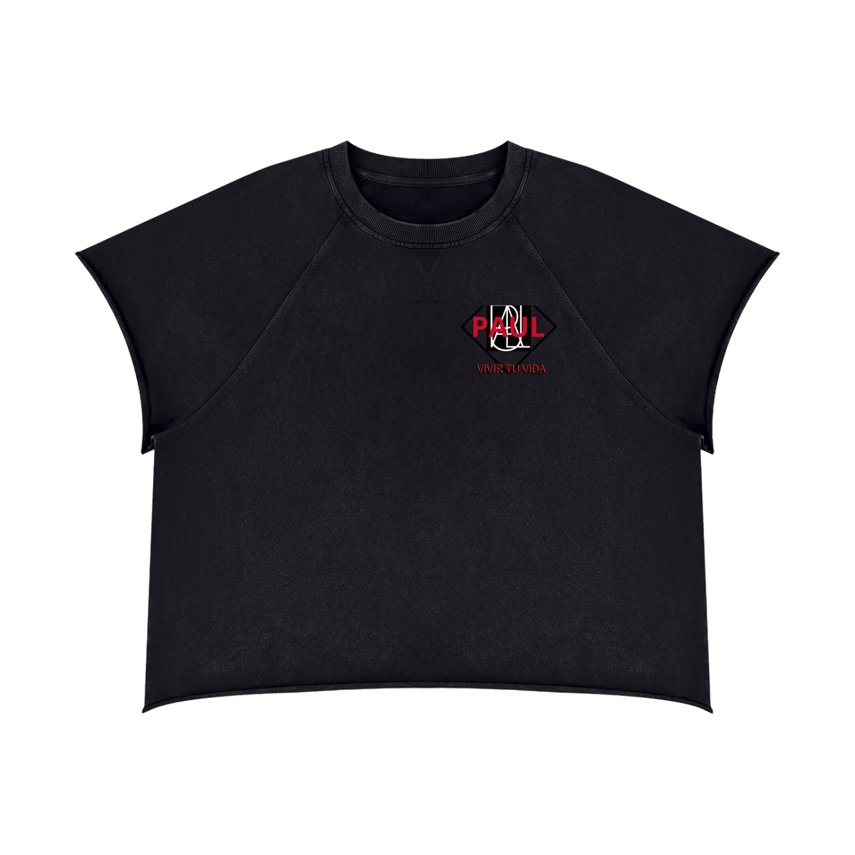 Unisex Vintage Wash Raw Edge Boxy T-Shirt