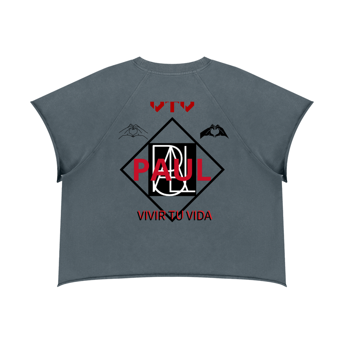 Unisex Vintage Wash Raw Edge Boxy T-Shirt
